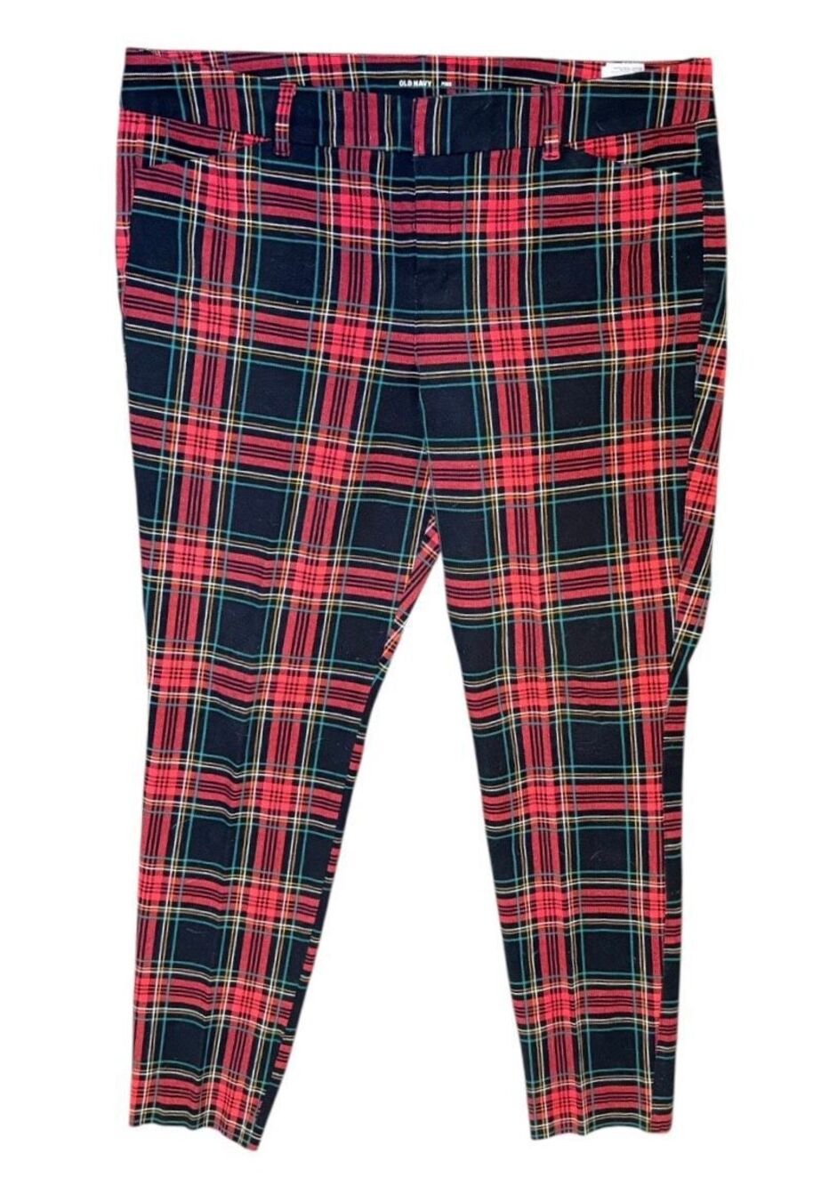 Old Navy Pixie Ankle Pants Plaid Sz. 14 Festive Holidays Stretch